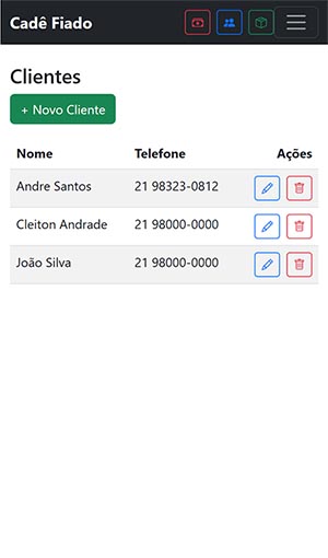 Cadastro de clientes